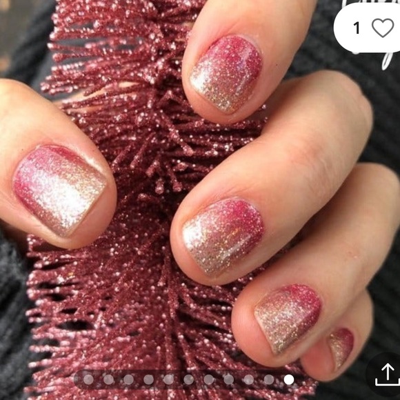 *Retired* Color Street: Coral Bay | Gold Pink Sparkles Glitter Summer Ombre - Picture 5 of 15